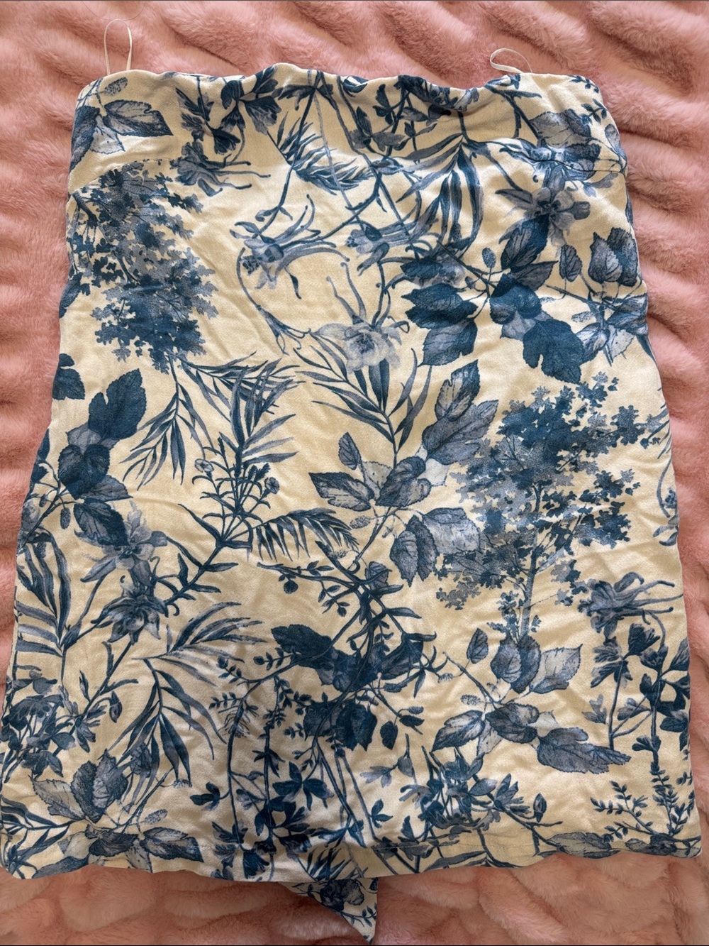 Vici Cream and Blue Floral Mini Dress